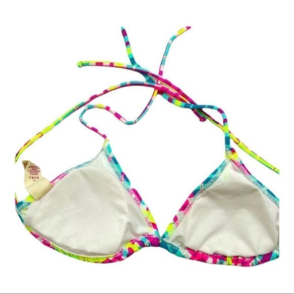 OP Bright Colored Triangle Bikini Top Sz S - Picture 2 of 8